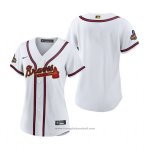 Maglia Baseball Donna Atlanta Braves 2022 Gold Program Replica Bianco