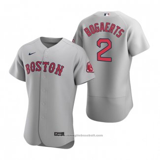 Maglia Baseball Uomo Boston Red Sox Xander Bogaerts Autentico Road Grigio