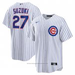 Maglia Baseball Uomo Chicago Cubs Seiya Suzuki Home Replica Bianco