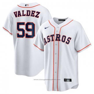 Maglia Baseball Uomo Houston Astros Framber Valdez Home Replica Bianco