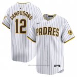 Maglia Baseball Uomo San Diego Padres Luis Campusano Home Limited Bianco