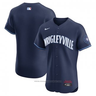 Maglia Baseball Uomo Chicago Cubs City Connect Elite Blu