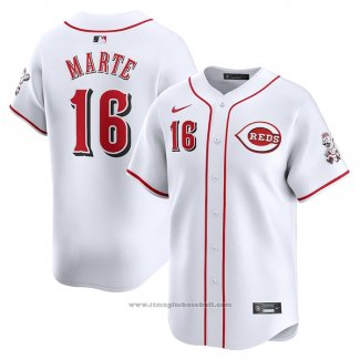 Maglia Baseball Uomo Cincinnati Reds Noelvi Marte Home Limited Bianco