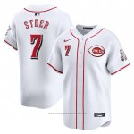 Maglia Baseball Uomo Cincinnati Reds Spencer Steer Home Limited Bianco