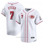 Maglia Baseball Uomo Cincinnati Reds Spencer Steer Home Limited Bianco