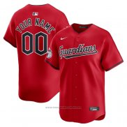 Maglia Baseball Uomo Cleveland Guardians Alternato Limited Personalizzate Rosso