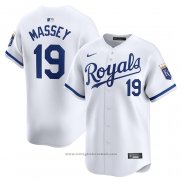 Maglia Baseball Uomo Kansas City Royals Michael Massey Home Limited Bianco