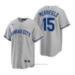 Maglia Baseball Uomo Kansas City Royals Whit Merrifield Replica Road Grigio