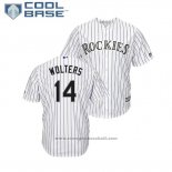 Maglia Baseball Uomo Rockies Tony Wolters Cool Base Home Bianco