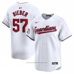 Maglia Baseball Uomo Cleveland Guardians Shane Bieber Home Limited Bianco