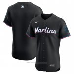 Maglia Baseball Uomo Miami Marlins Alternato Vapor Premier Elite Nero