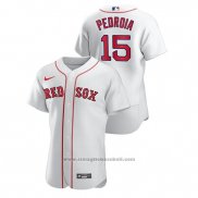 Maglia Baseball Uomo Boston Red Sox Dustin Pedroia Autentico Bianco