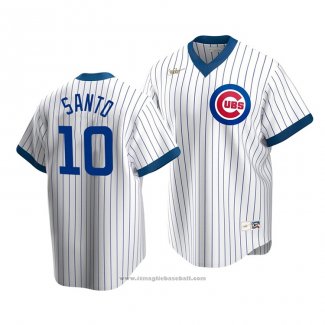 Maglia Baseball Uomo Chicago Cubs Ron Santo Cooperstown Collection Primera Bianco