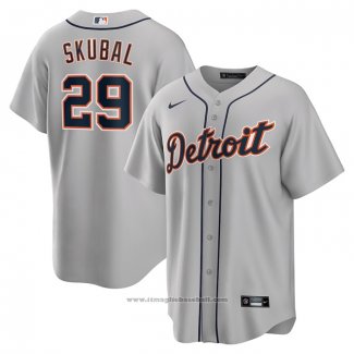 Maglia Baseball Uomo Detroit Tigers Tarik Skubal Road Replica Grigio