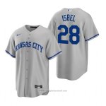 Maglia Baseball Uomo Kansas City Royals Kyle Isbel Replica Road Grigio