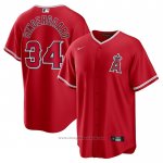 Maglia Baseball Uomo Los Angeles Angels Noah Syndergaard Alternato Replica Rosso