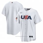 Maglia Baseball Uomo USA 2023 Blank Replica Bianco