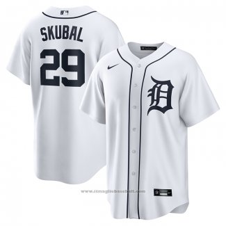 Maglia Baseball Uomo Detroit Tigers Tarik Skubal Home Replica Bianco