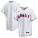 Maglia Baseball Uomo Los Angeles Angels Home Blank Replica Bianco