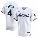 Maglia Baseball Uomo Miami Marlins Nick Fortes Home Limited Bianco