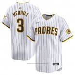 Maglia Baseball Uomo San Diego Padres Jackson Merrill Home Limited Bianco