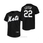 Maglia Baseball Bambino New York Mets AL Leiter Replica Nero