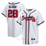 Maglia Baseball Uomo Atlanta Braves Matt Olson Primera Replica Bianco