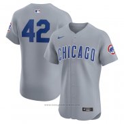 Maglia Baseball Uomo Chicago Cubs Road 2024 Jackie Robinson Day Elite Grigio