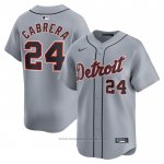 Maglia Baseball Uomo Detroit Tigers Miguel Cabrera Road Limited Grigio