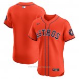 Maglia Baseball Uomo Houston Astros Alternato Vapor Premier Elite Patch Arancione