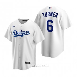 Maglia Baseball Uomo Los Angeles Dodgers Trea Turner Replica Home Bianco