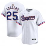 Maglia Baseball Uomo Texas Rangers Jose Leclerc 2024 Oro Collection Limited Bianco