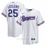 Maglia Baseball Uomo Texas Rangers Jose Leclerc Home Replica Bianco