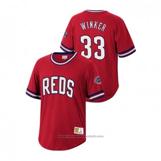 Maglia Baseball Uomo Cincinnati Reds Jesse Winker Cooperstown Collection Rosso