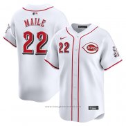 Maglia Baseball Uomo Cincinnati Reds Luke Maile Home Limited Bianco