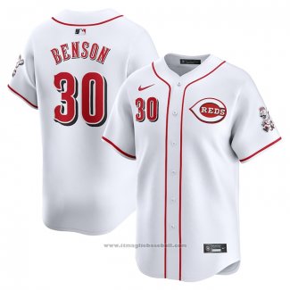 Maglia Baseball Uomo Cincinnati Reds Will Benson Home Limited Bianco