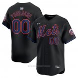 Maglia Baseball Uomo New York Mets Alternato Limited Personalizzate Nero