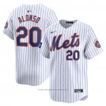 Maglia Baseball Uomo New York Mets Pete Alonso 2024 World Tour London Series Home Limited Bianco