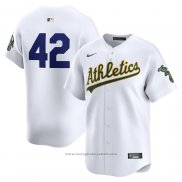 Maglia Baseball Uomo Oakland Athletics 2024 Jackie Robinson Day Home Limited Bianco