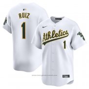 Maglia Baseball Uomo Oakland Athletics Esteury Ruiz Home Limited Bianco