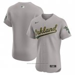 Maglia Baseball Uomo Oakland Athletics Road Vapor Premier Elite Grigio