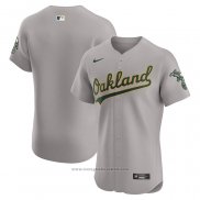 Maglia Baseball Uomo Oakland Athletics Road Vapor Premier Elite Grigio