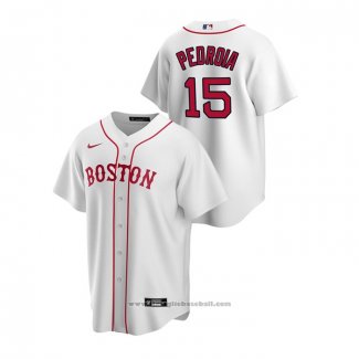 Maglia Baseball Uomo Boston Red Sox Dustin Pedroia Replica Alternato Bianco