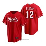 Maglia Baseball Uomo Cincinnati Reds Tyler Naquin Replica Rosso