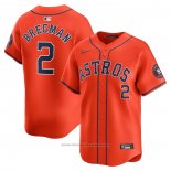 Maglia Baseball Uomo Houston Astros Alex Bregman Alternato Limited Arancione