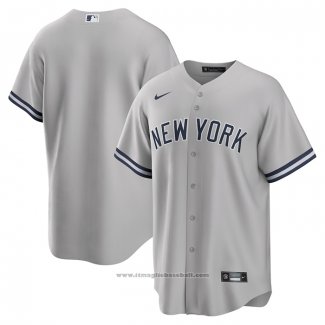 Maglia Baseball Uomo New York Yankees Big Tall Road Replica Grigio