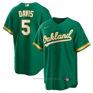 Maglia Baseball Uomo Oakland Athletics Jd Davis Alternato Replica Verde