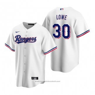 Maglia Baseball Uomo Texas Rangers Nathaniel Lowe Replica Home Bianco