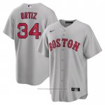 Maglia Baseball Uomo Boston Red Sox David Ortiz Road Replica Grigio