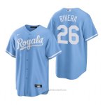 Maglia Baseball Uomo Kansas City Royals Emmanuel Rivera Replica Alternato Blu